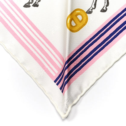 Hermes Silk Garde Robe Pop Charm Triangle Scarf 70 Multicolor White 5 of 6