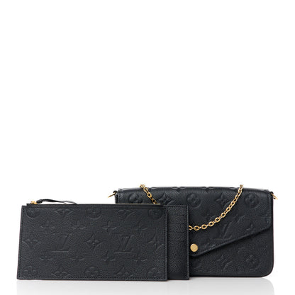 Louis Vuitton Empreinte Pochette Felicie Chain Wallet Black 3 of 14