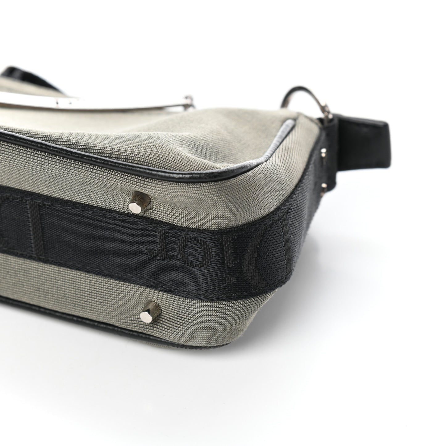 Silk Jersey Crystal Hardcore Shoulder Bag Grey Black