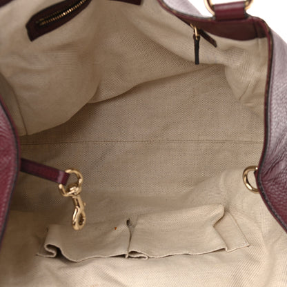 Gucci Pebbled Calfskin Medium Soho Shoulder Bag Bordeaux 5 of 10