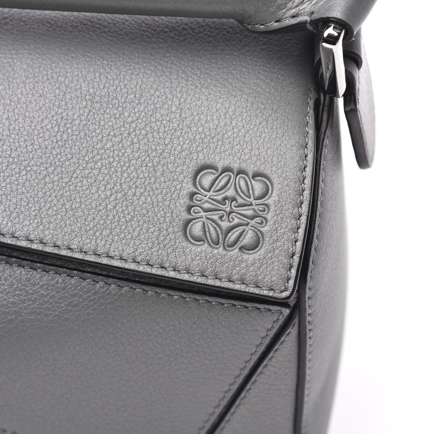 Calfskin Small Puzzle Bag Gunmetal
