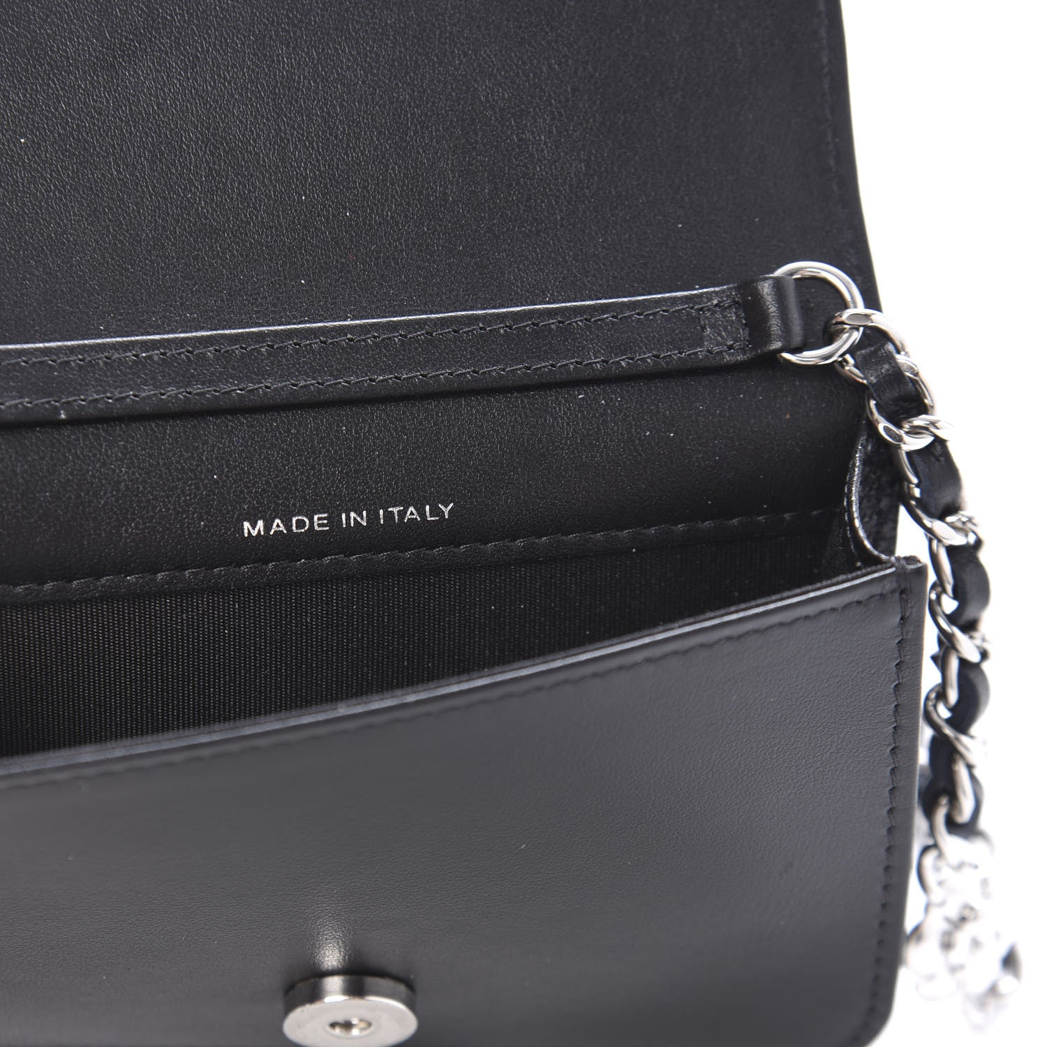 Chanel Caviar Camellia Embossed Chain Belt Bag Black 10 of 12