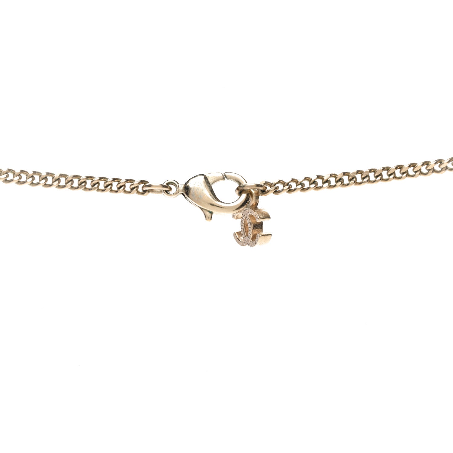 Chanel Crystal Pearl Camellia Necklace Gold Black 5 of 6