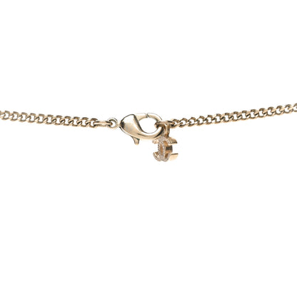 Chanel Crystal Pearl Camellia Necklace Gold Black 5 of 6