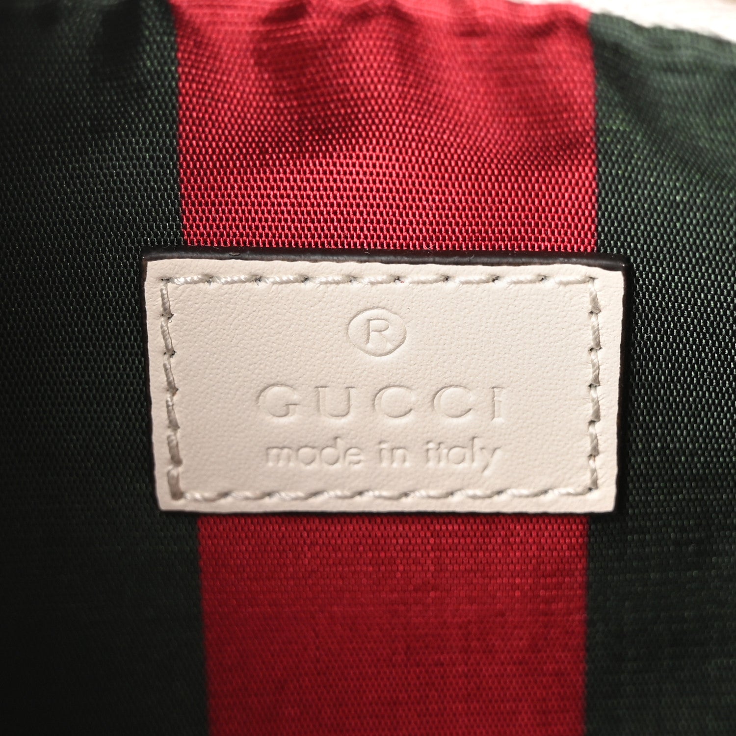 Gucci GG Monogram Calfskin Small Emblem Shoulder Bag Beige Mystic White 10 of 19