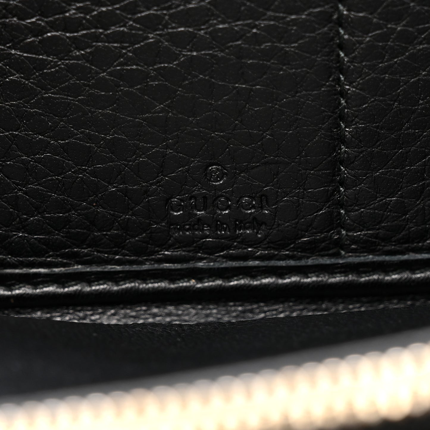 Pebbled Calfskin Soho Zip Around Wallet Black