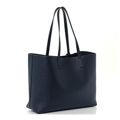 Saint Laurent Calfskin Large Shopping Tote Deep Marine 3 of 11