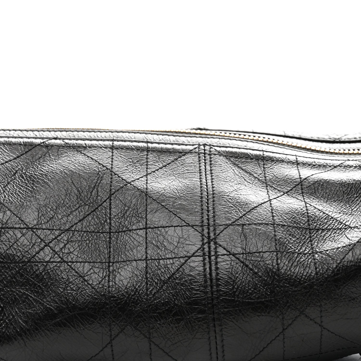 Christian Dior Crinkled Calfskin Macrocannage Medium D-Journey Bag Black 8 of 11