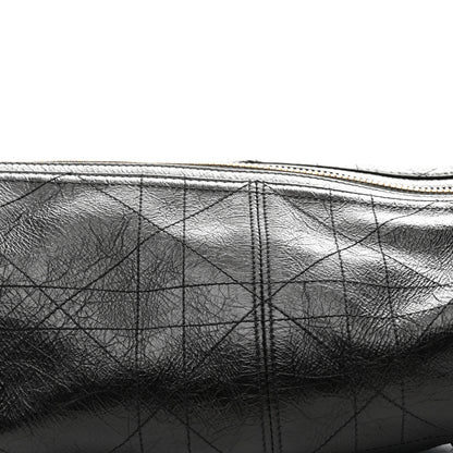 Christian Dior Crinkled Calfskin Macrocannage Medium D-Journey Bag Black 8 of 11