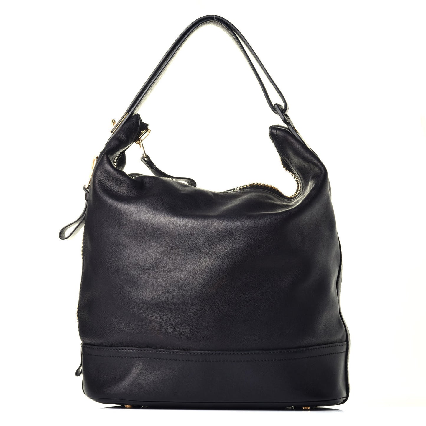 Calfskin Hobo Black