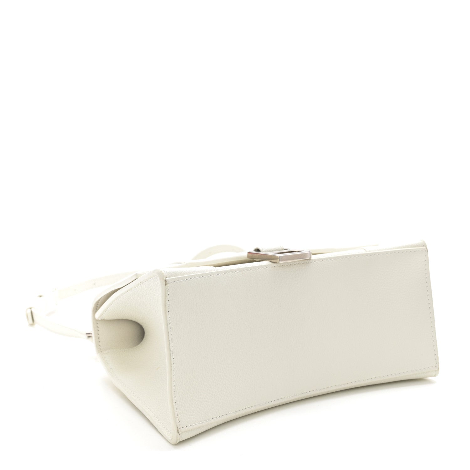 Balenciaga Grained Calfskin Small Hourglass Top Handle Bag White 4 of 10