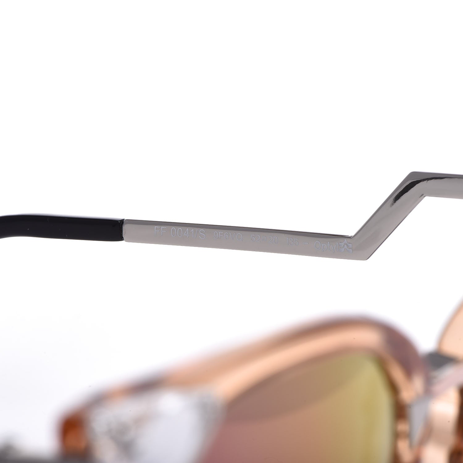 Fendi Iridia Cat Eye Sunglasses FF 0041/S Translucent Peach 5 of 8