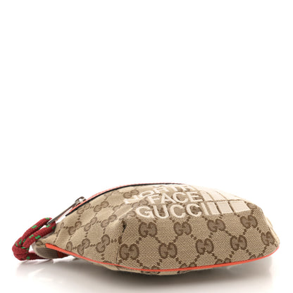 Gucci X THE NORTH FACE Monogram Textured Dollar Calfskin Embroidered Belt Bag Beige Ebony Mystic White Deep Orange 4 of 11