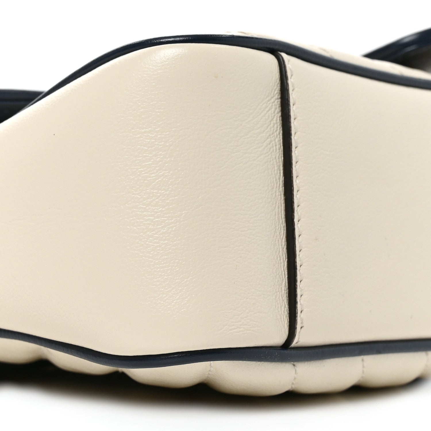 Gucci Vintage Effect Calfskin Matelasse Diagonal Small Torchon GG Marmont Shoulder Bag Mystic White Blue Agata 8 of 9