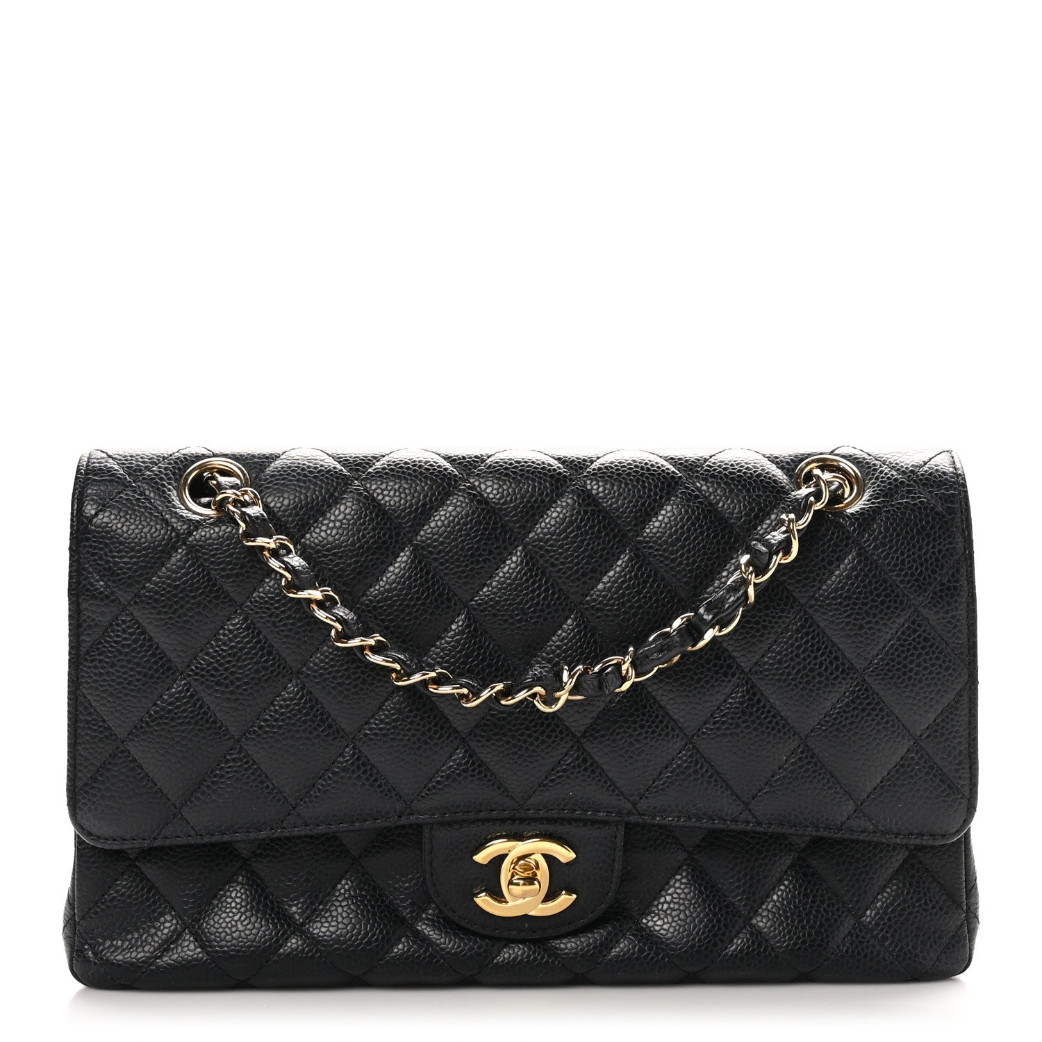 Chanel Caviar Quilted Medium Double Flap Black 1 of 10