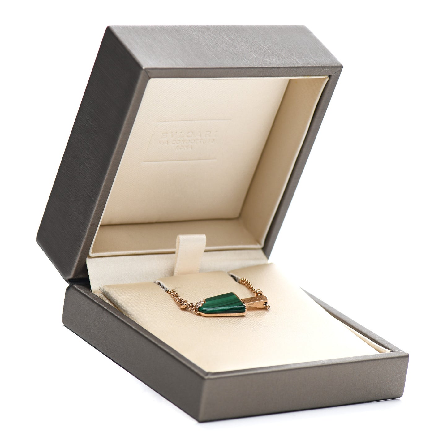 18K Rose Gold Diamond Malachite Gelati Bracelet SM