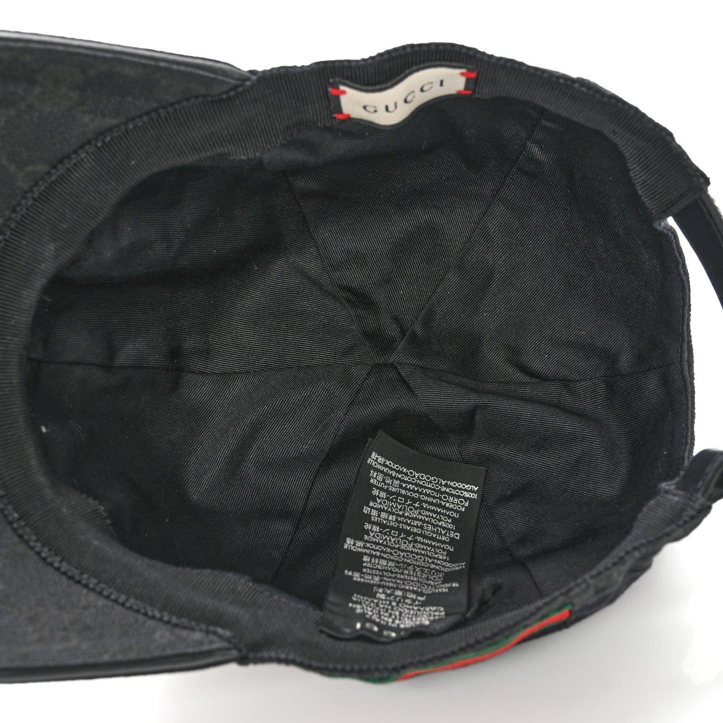 Monogram Web Baseball Hat S Black