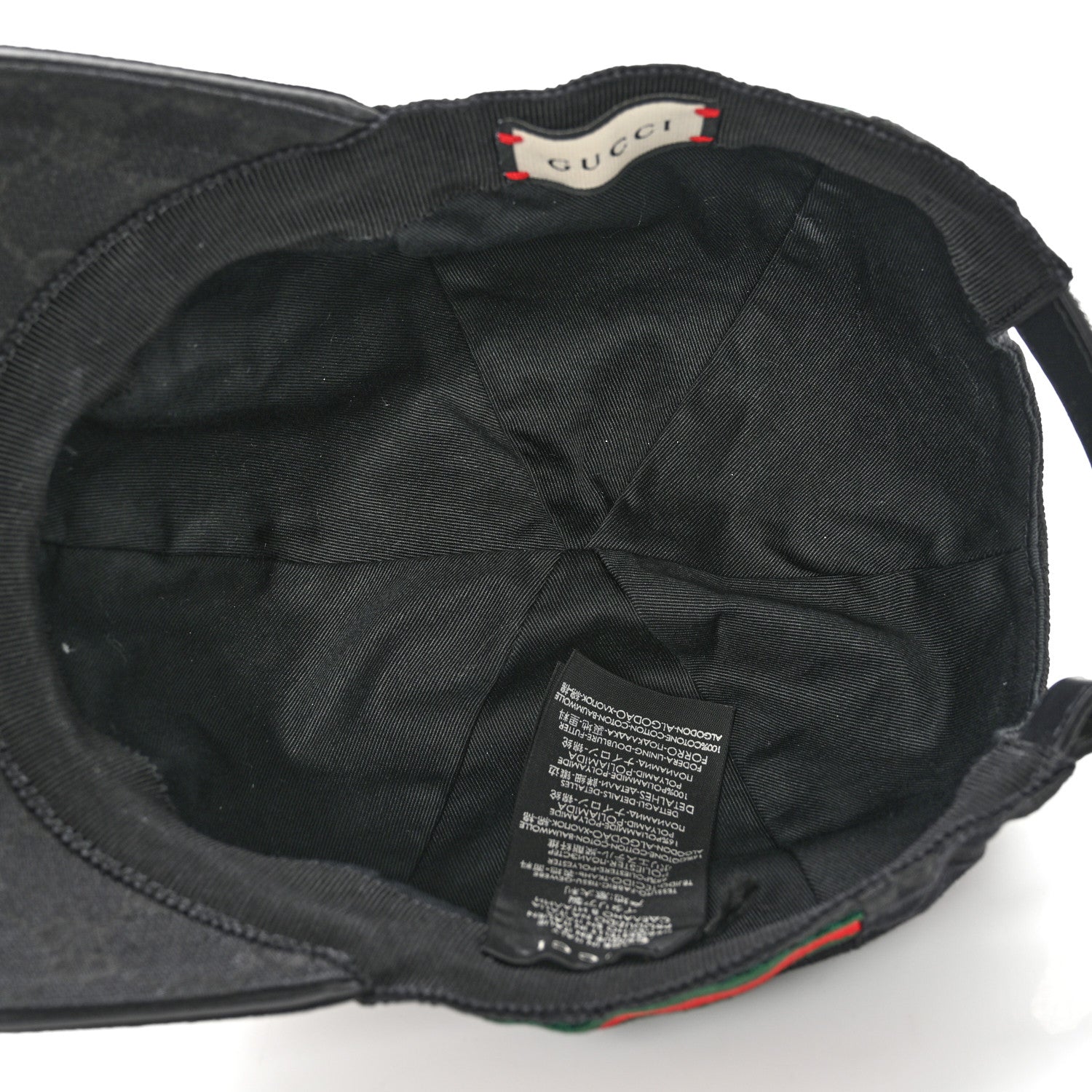 Gucci Monogram Web Baseball Hat S Black 7 of 9