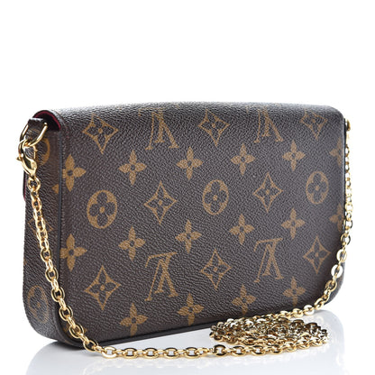 Louis Vuitton Monogram Pochette Felicie Chain Wallet Fuchsia 3 of 8