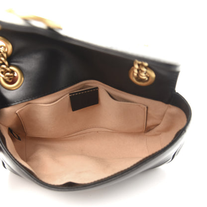 Gucci Calfskin Matelasse Mini GG Marmont Shoulder Bag Black 5 of 11