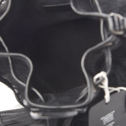Saint Laurent Shearling Anja Bucket Bag Black 5 of 9