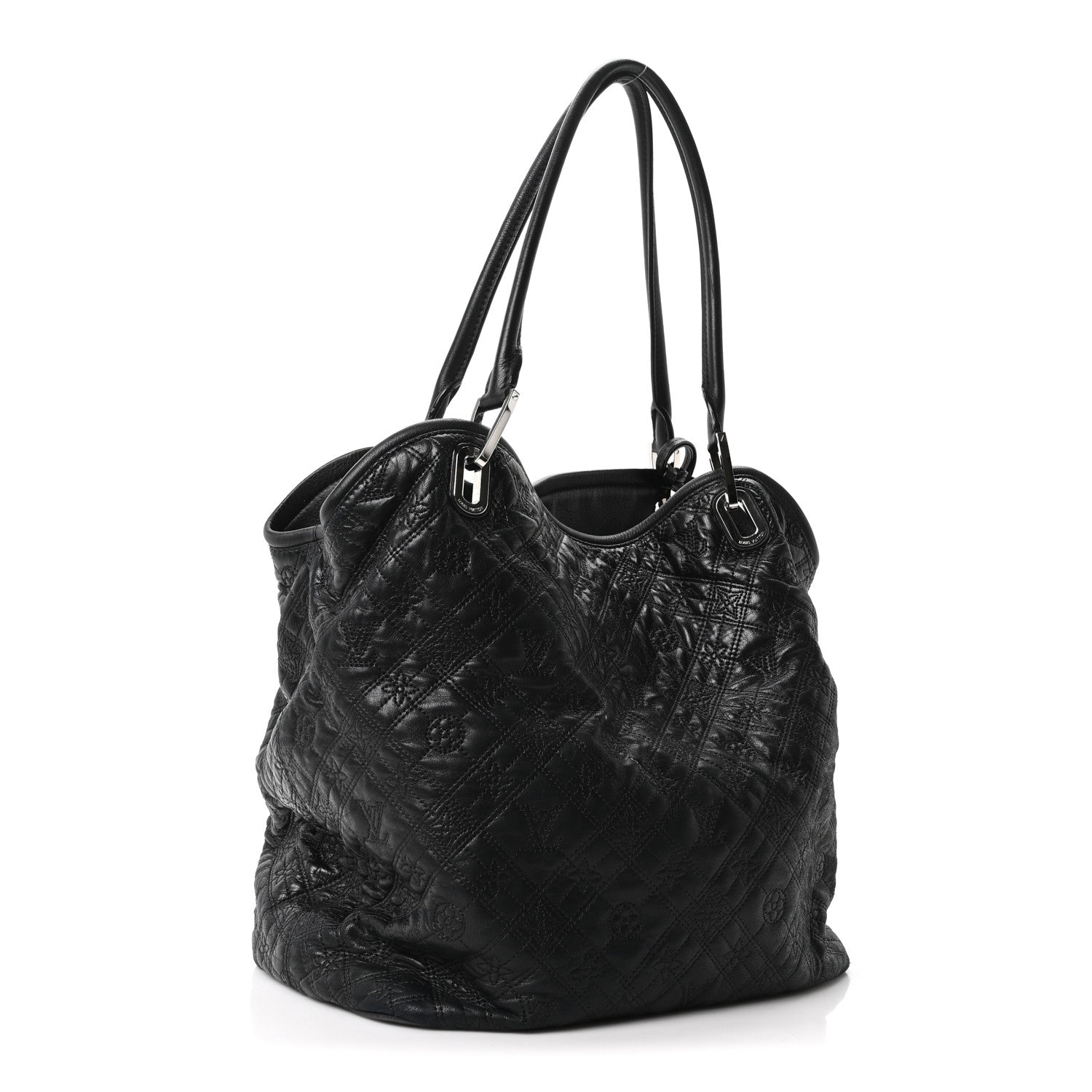 Louis Vuitton Monogram Lambskin Antheia Lilia GM Black 3 of 9