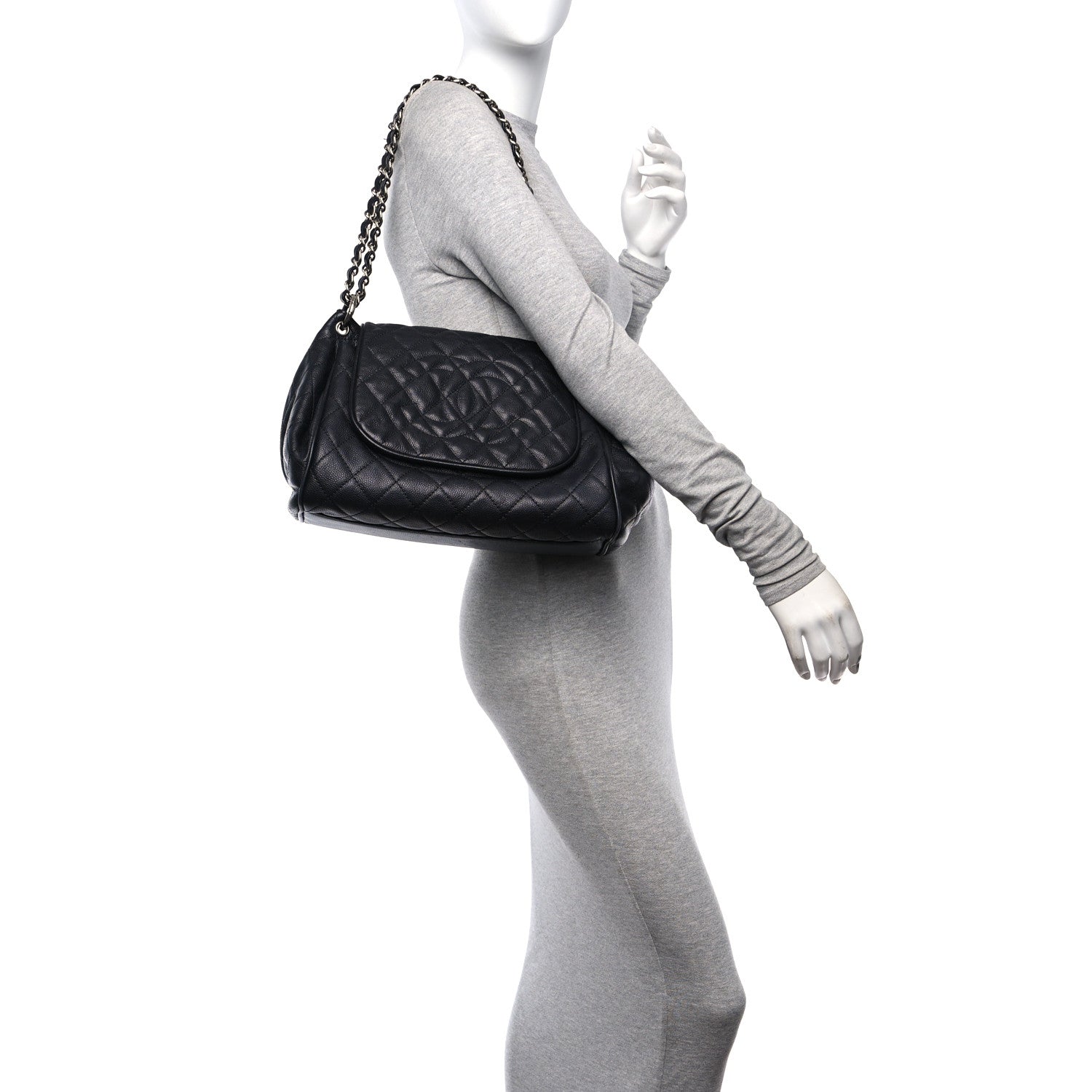 Chanel Caviar Quilted Timeless Accordion Flap Black 2 of 10