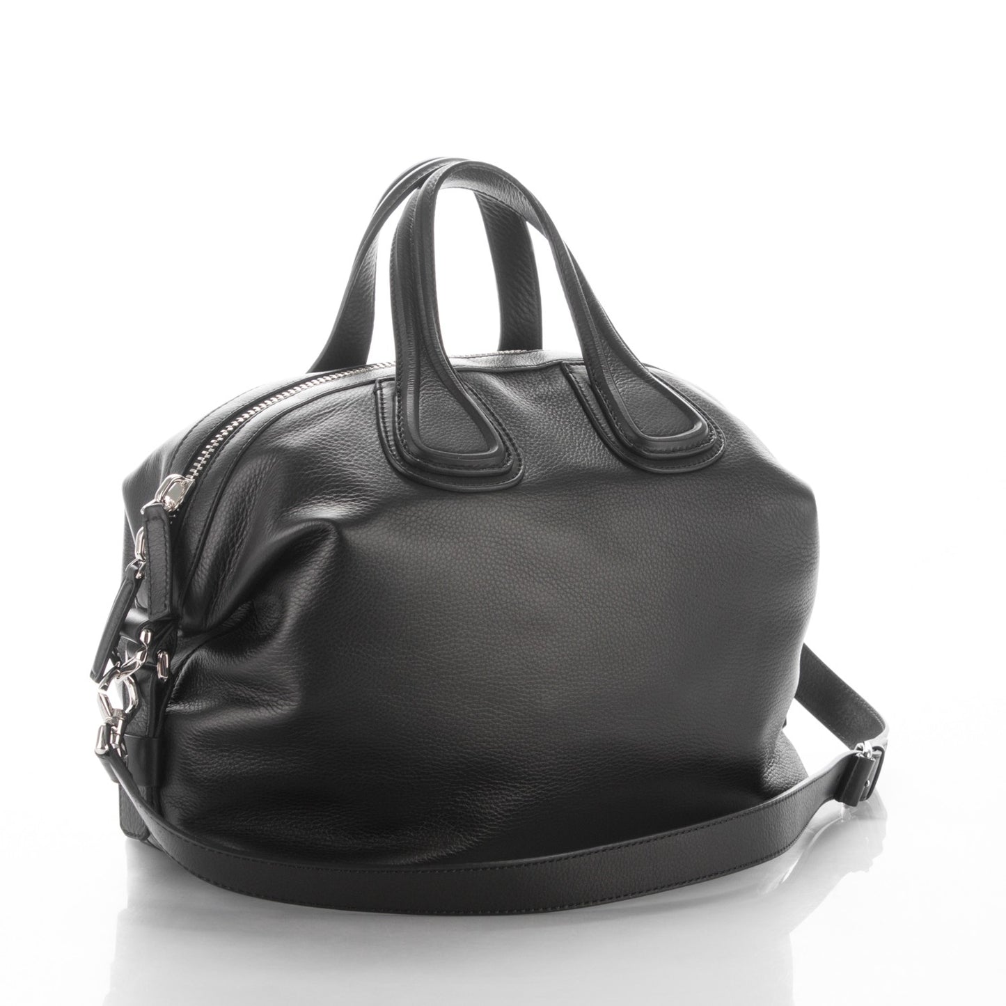 Waxy Grained Calfskin Medium Nightingale Black