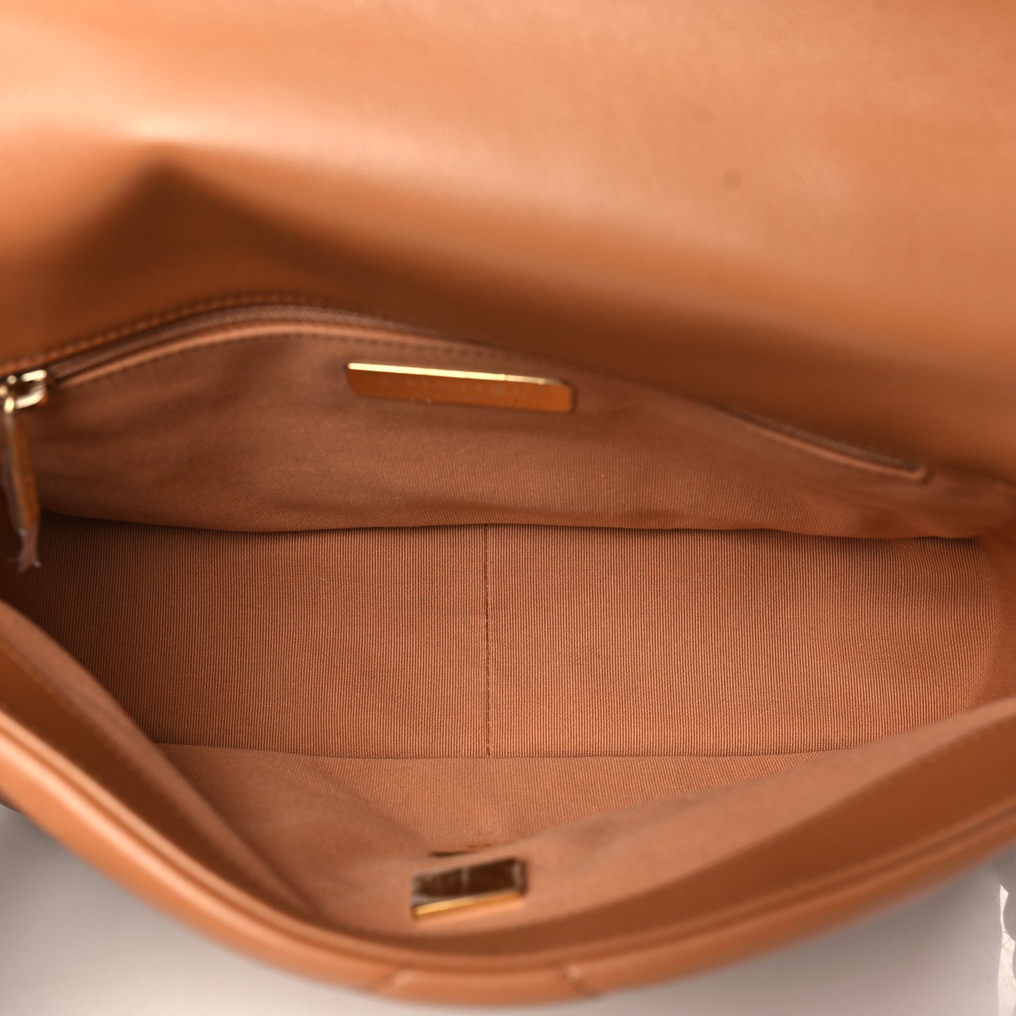 Lambskin Quilted Medium Chanel 19 Flap Brown
