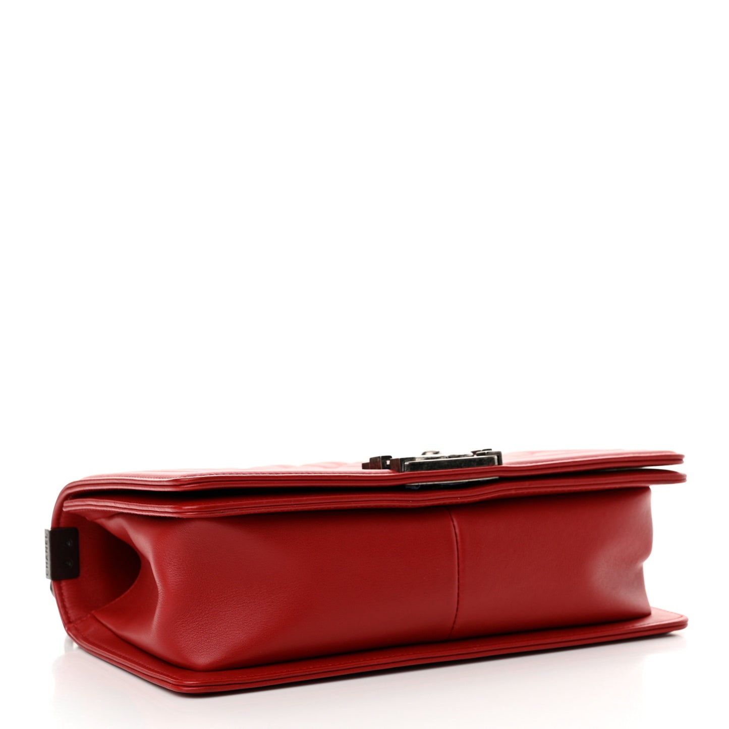 Calfskin Quilted Medium Boy Flap Red