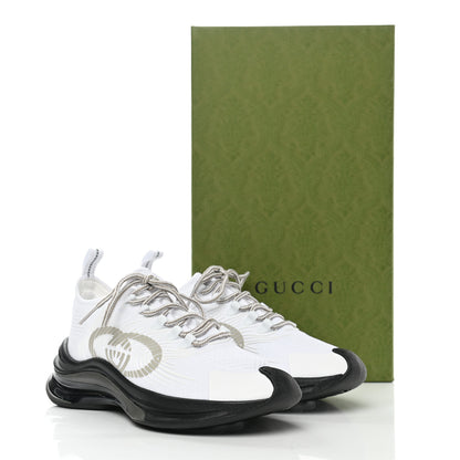 Gucci Technical Knit Fabric Waves Womens Gucci Run Sneakers 38.5 Great White Thunder 8 of 8