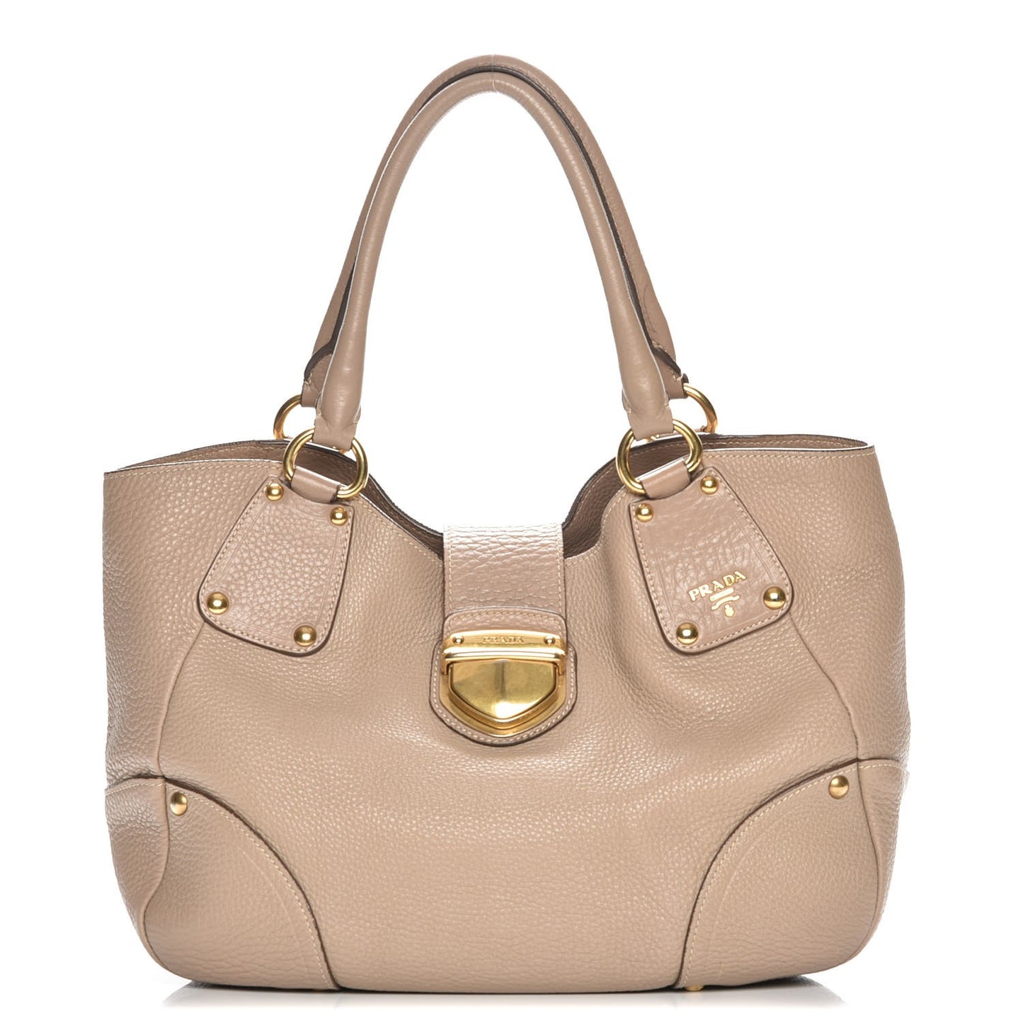 Vitello Daino Pushlock Tote Sughero