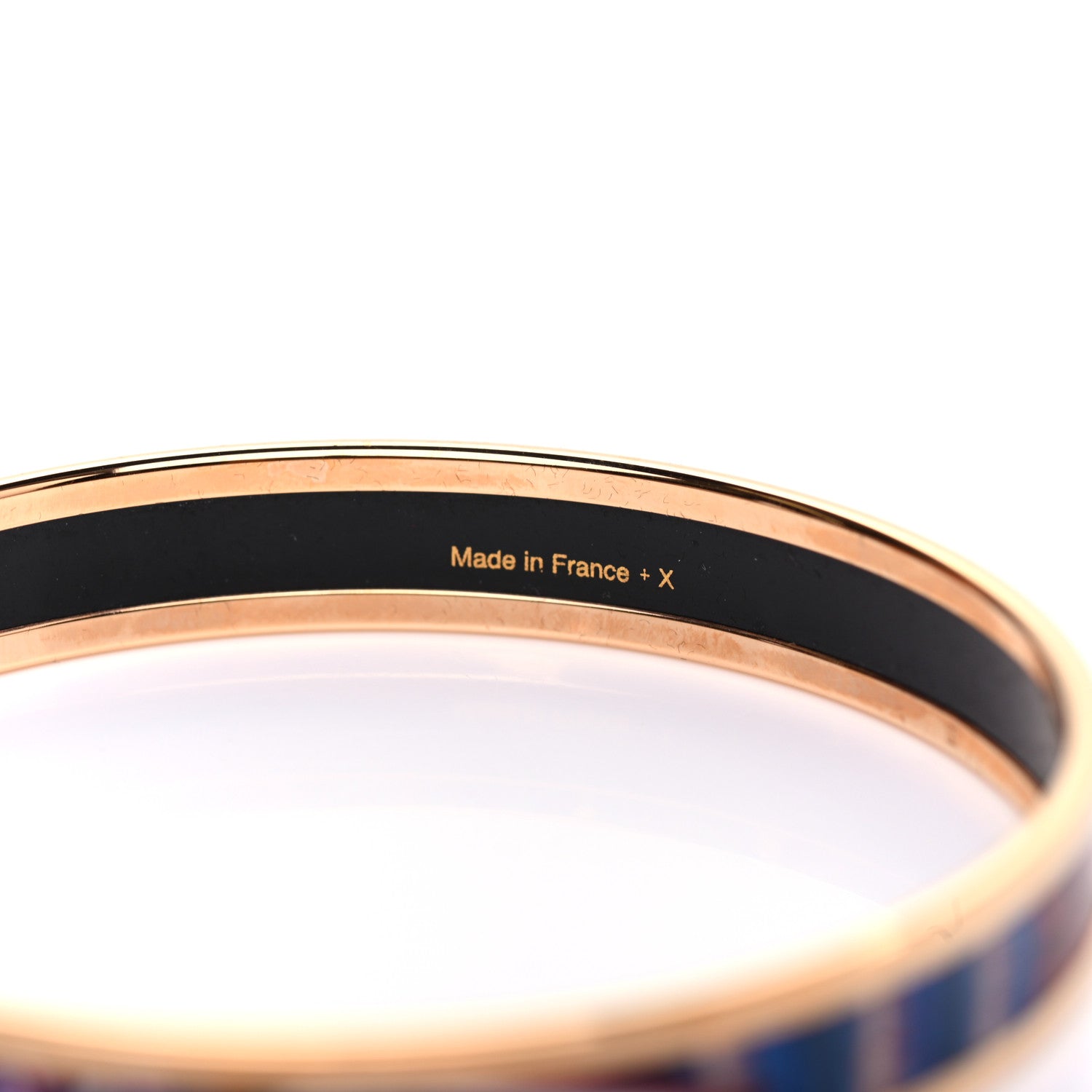 Hermes Enamel Printed Narrow La Marche de Savana Bracelet 62 Surnaturel 5 of 5