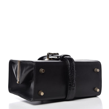 Alexander Wang Calfskin Crocodile Embossed Tai Dopp Kit Bag Black 4 of 6