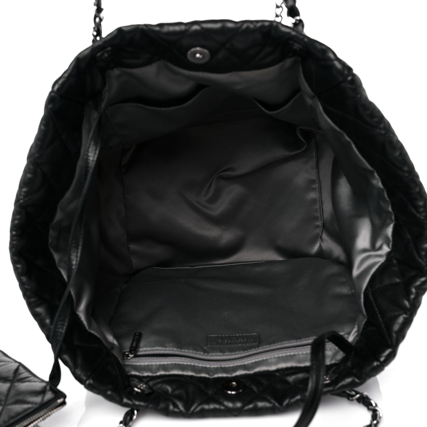 Lambskin Quilted Week End on Mars Tote Black