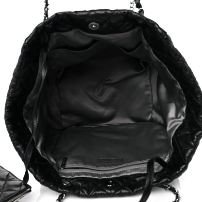 Chanel Lambskin Quilted Week End on Mars Tote Black 6 of 20