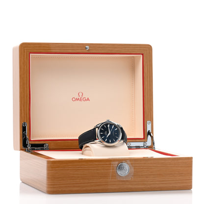Omega Stainless Steel Alligator 38mm Seamaster Aqua Terra Co-Axial Automatic Watch Blue 220.13.38.20.03.001 5 of 5