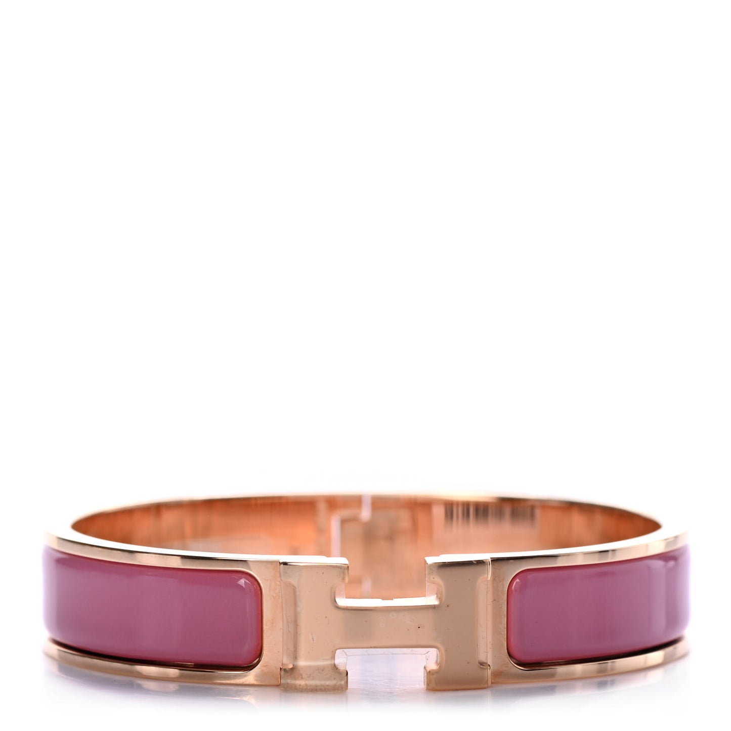 Enamel Narrow Clic Clac H Bracelet PM Rose Patch
