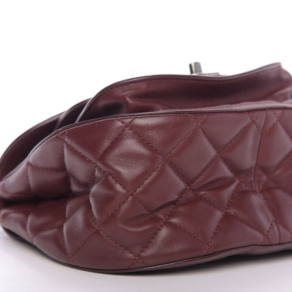 Chanel Lambskin Quilted Saddle Bag Dark Red 6 of 9