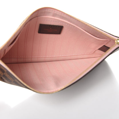 Louis Vuitton Damier Ebene Neverfull MM GM Pochette Rose Ballerine 5 of 7