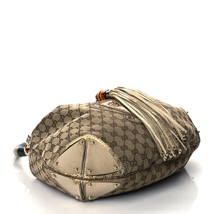 Gucci Monogram Large Indy Top Handle Hobo Off White 4 of 15