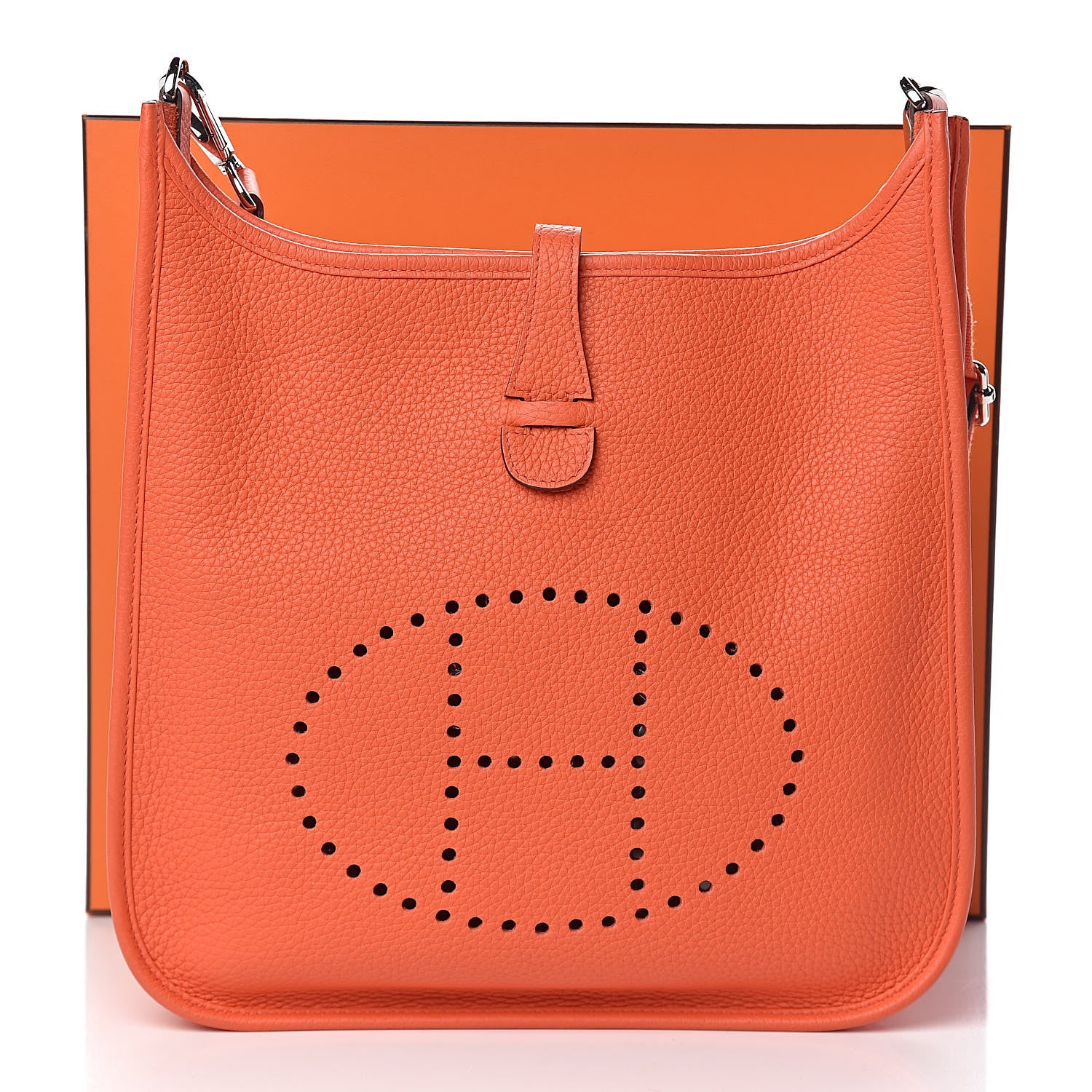Hermes Taurillon Clemence Evelyne III PM Orange Poppy 13 of 13