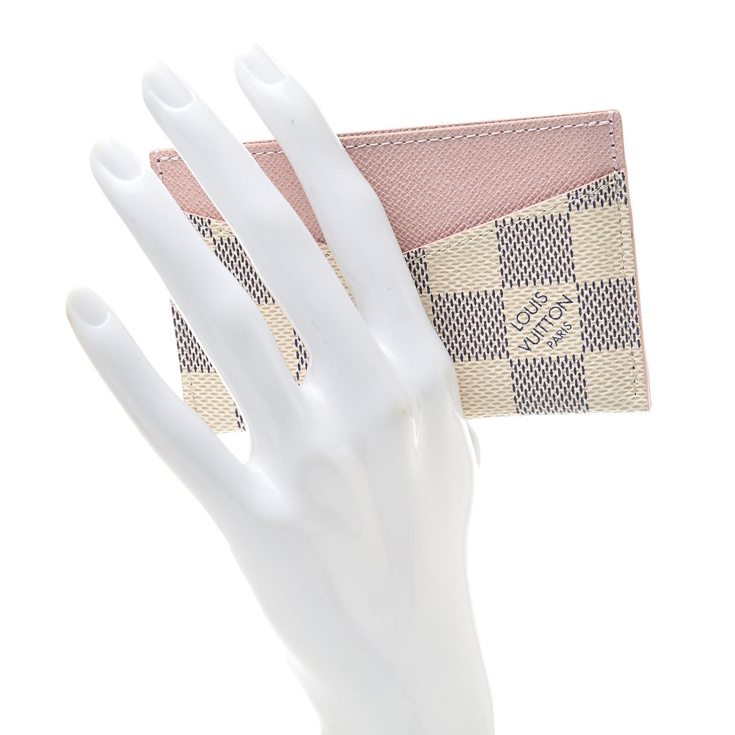 Damier Azur Daily Card Holder Rose Ballerine