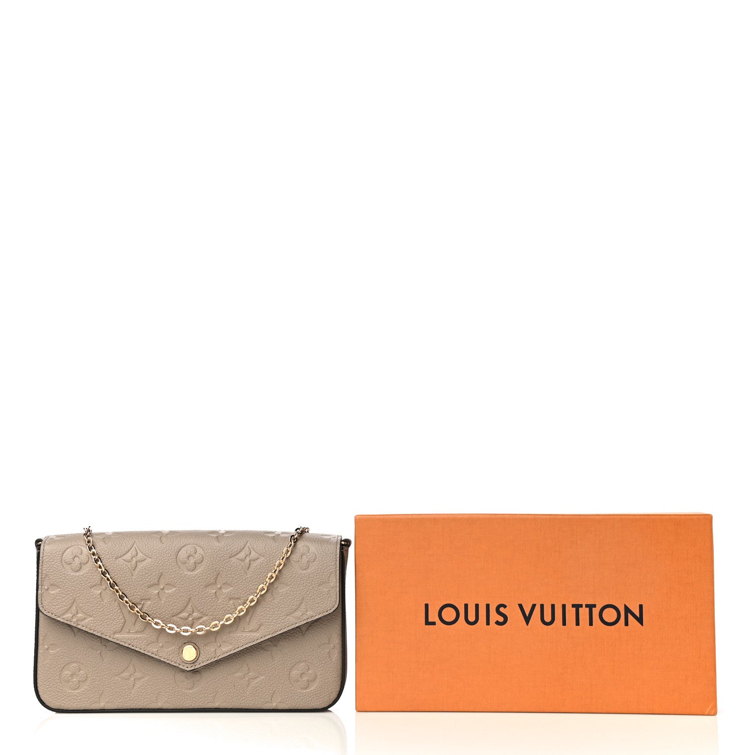 Louis Vuitton Empreinte Pochette Felicie Chain Wallet Tourterelle 9 of 9