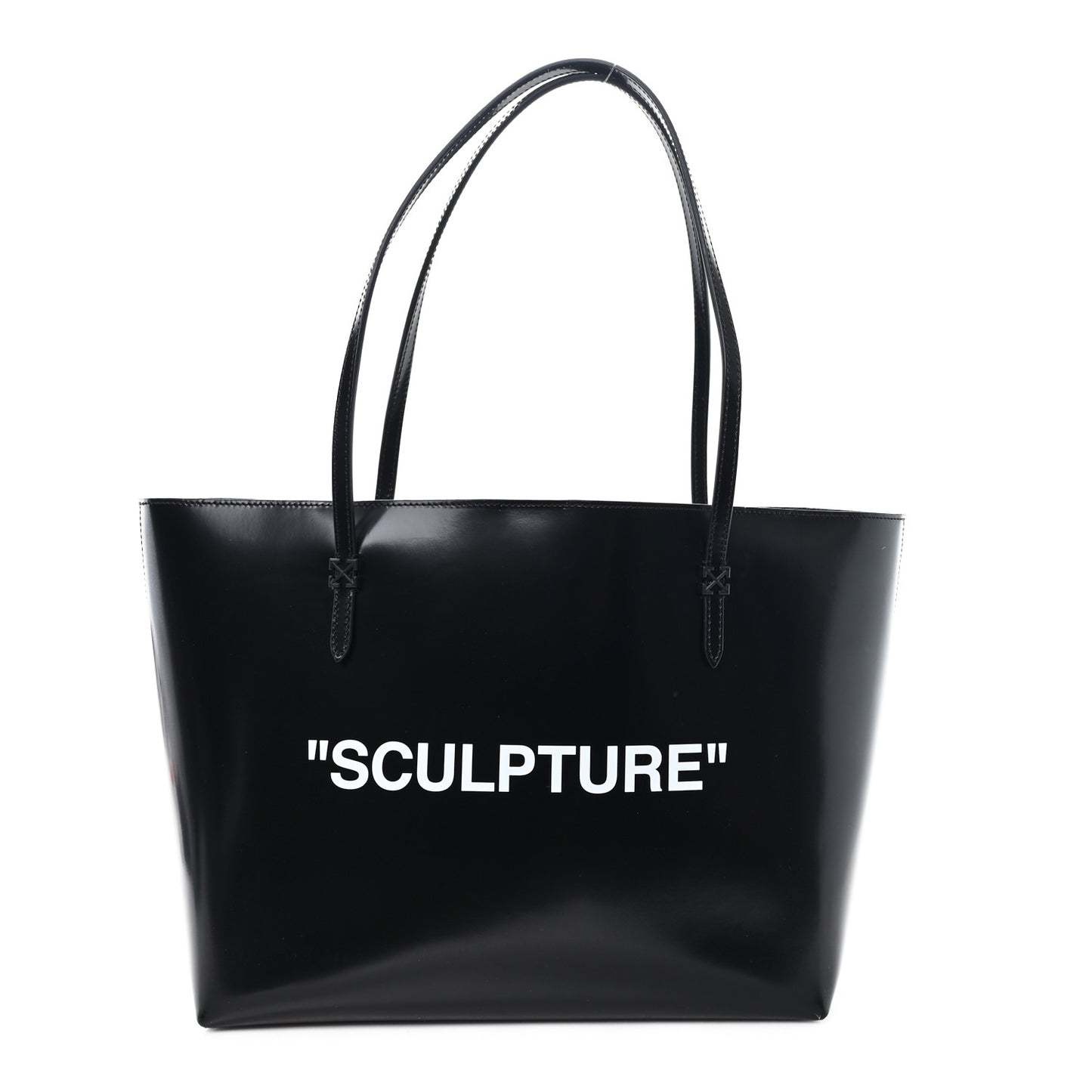 Calfskin Sculpture Day Off Tote Bag Black White
