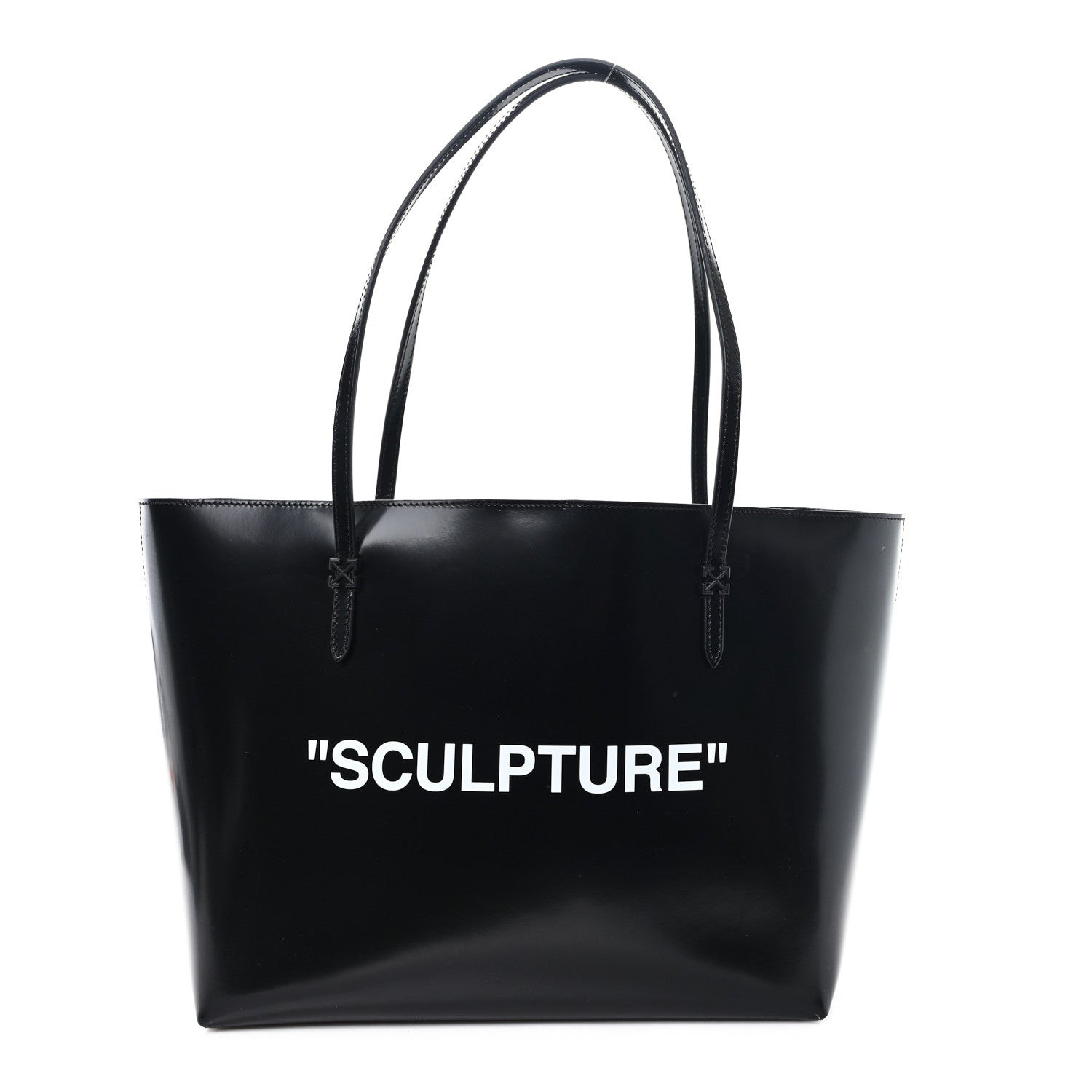 Off-White Calfskin Sculpture Day Off Tote Bag Black White 1 of 10