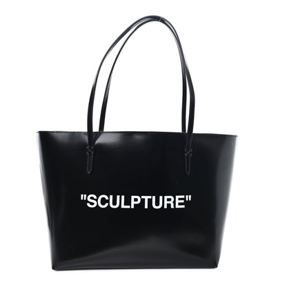 Off-White Calfskin Sculpture Day Off Tote Bag Black White 1 of 10