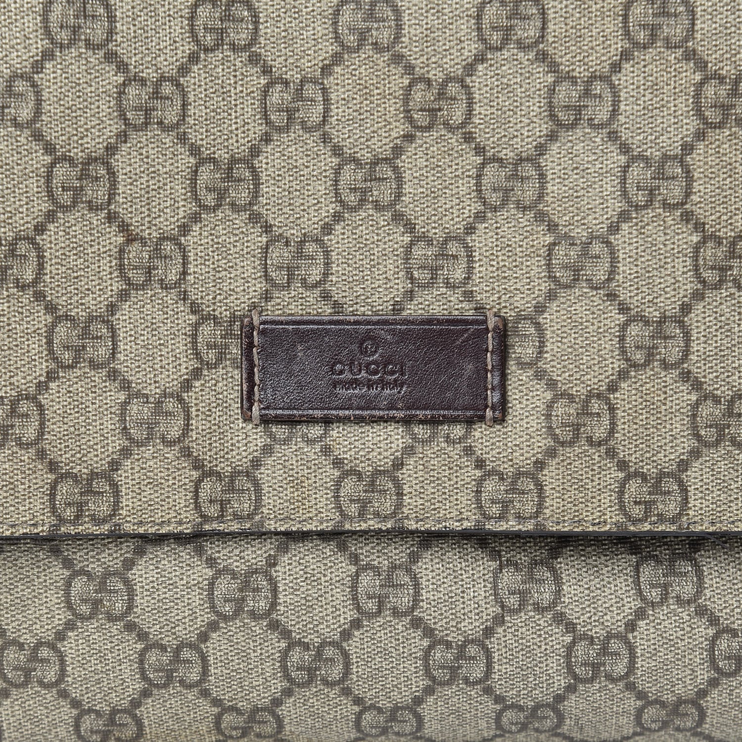 Gucci GG Plus Monogram Messenger Diaper Bag Dark Brown 11 of 13