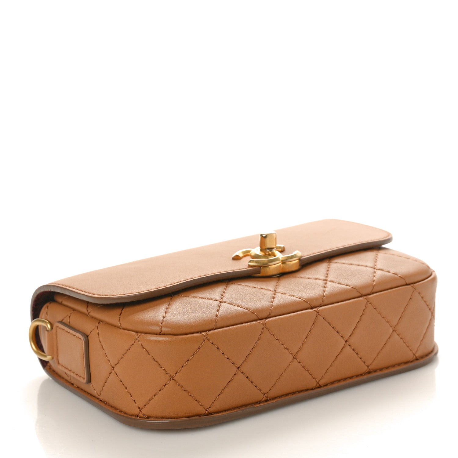 Chanel Calfskin Quilted Multi Pouching Flap And Coin Purse Beige 5 of 11