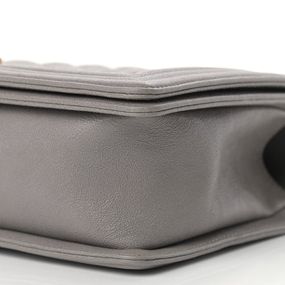 Chanel Caviar Quilted New Medium Boy Flap Grey 9 of 11